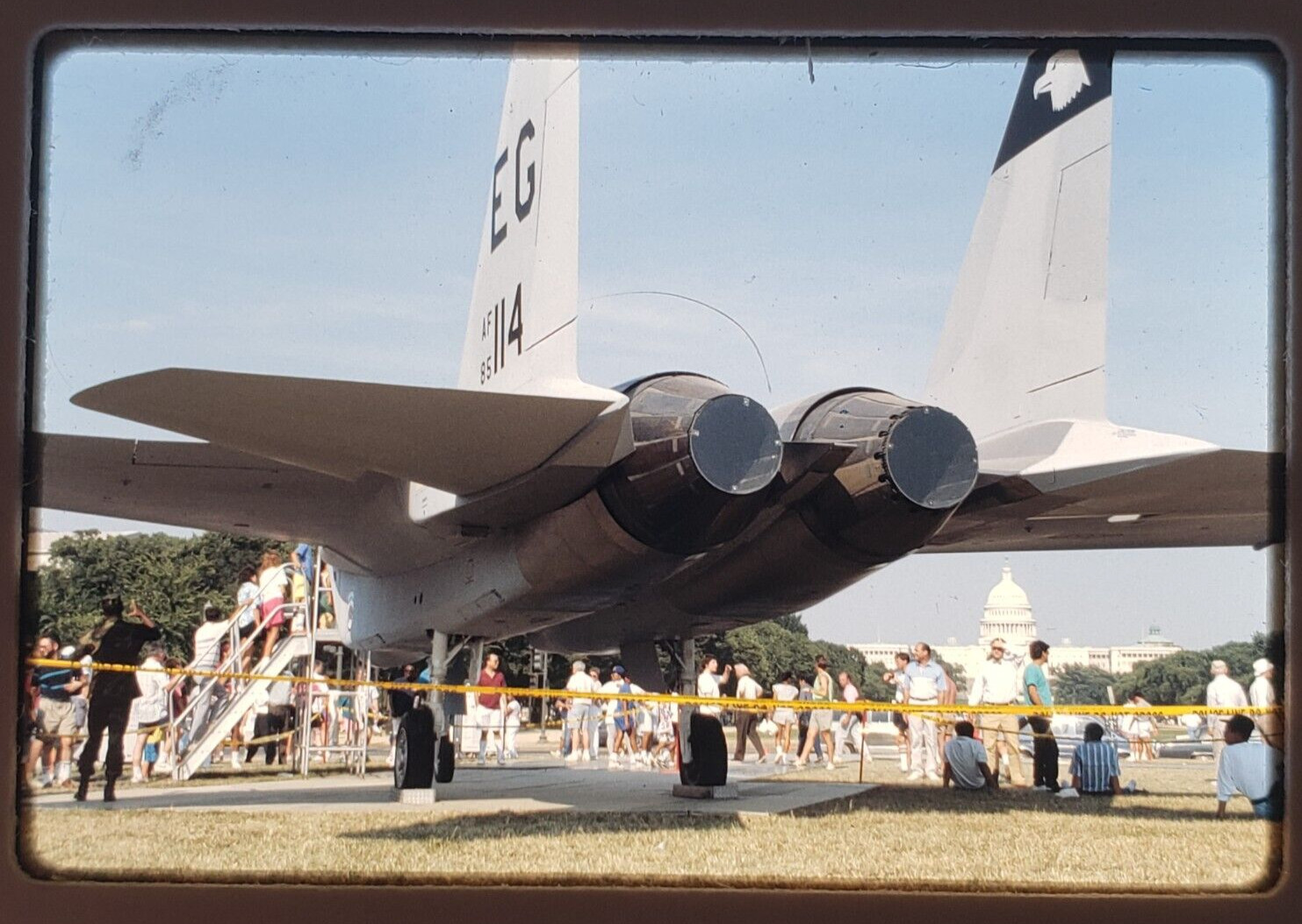 Vtg 1991 35mm Slide - McDonnell Douglas F-15 Jet Desert Storm Victory Exhibit DC