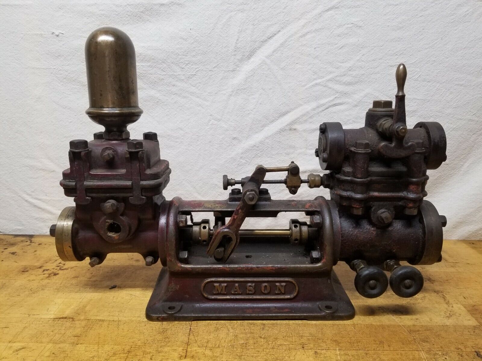 Antique Mason All Brass Steam Boiler Feed Pump Smallest and Rarest Ca. 1900