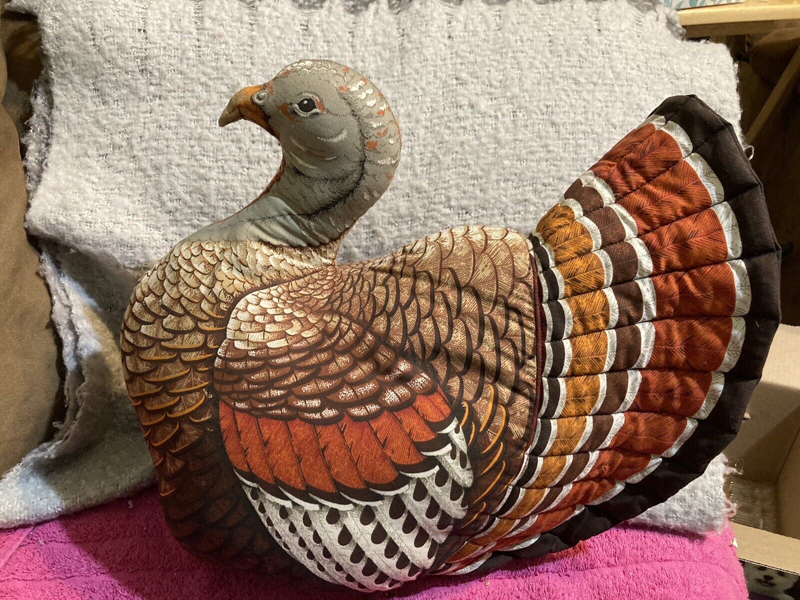 Handmade Thanksgiving Decoration Turkey 16” Long X 14” Tall Quilt Pattern