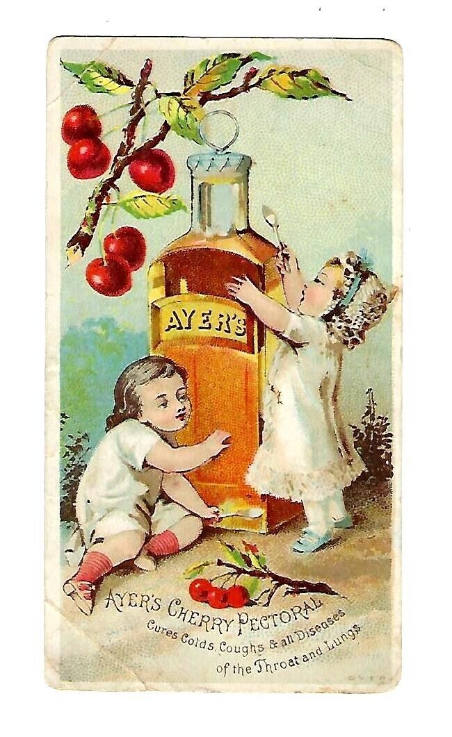 c1880's Trade Card Ayer's Cherry Pectoral, Dr. J.C. Ayer & Co.