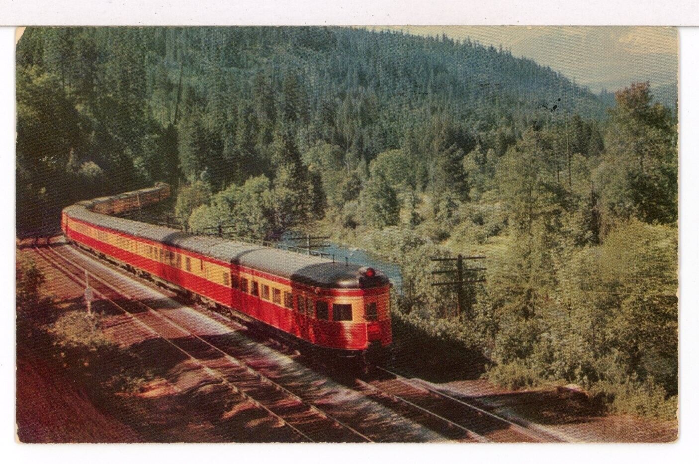\1950 -Southern Pacific's SHASTA DAYLIGHT San Francisco-Portland Trains Postcard