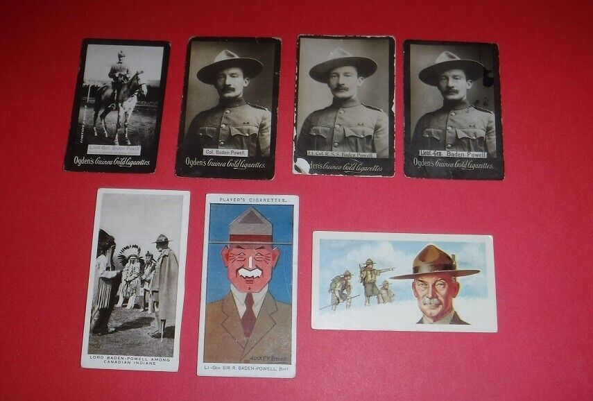 LOT of 7 Vintage Baden Powell tobacco, cigarette, tea cards