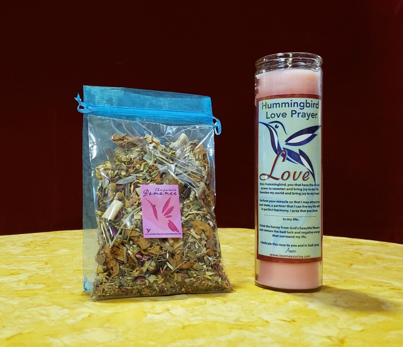 Hummingbird Love Candle and Herbal Love Bath Set ~ Vela y Bano de la Chuparosa