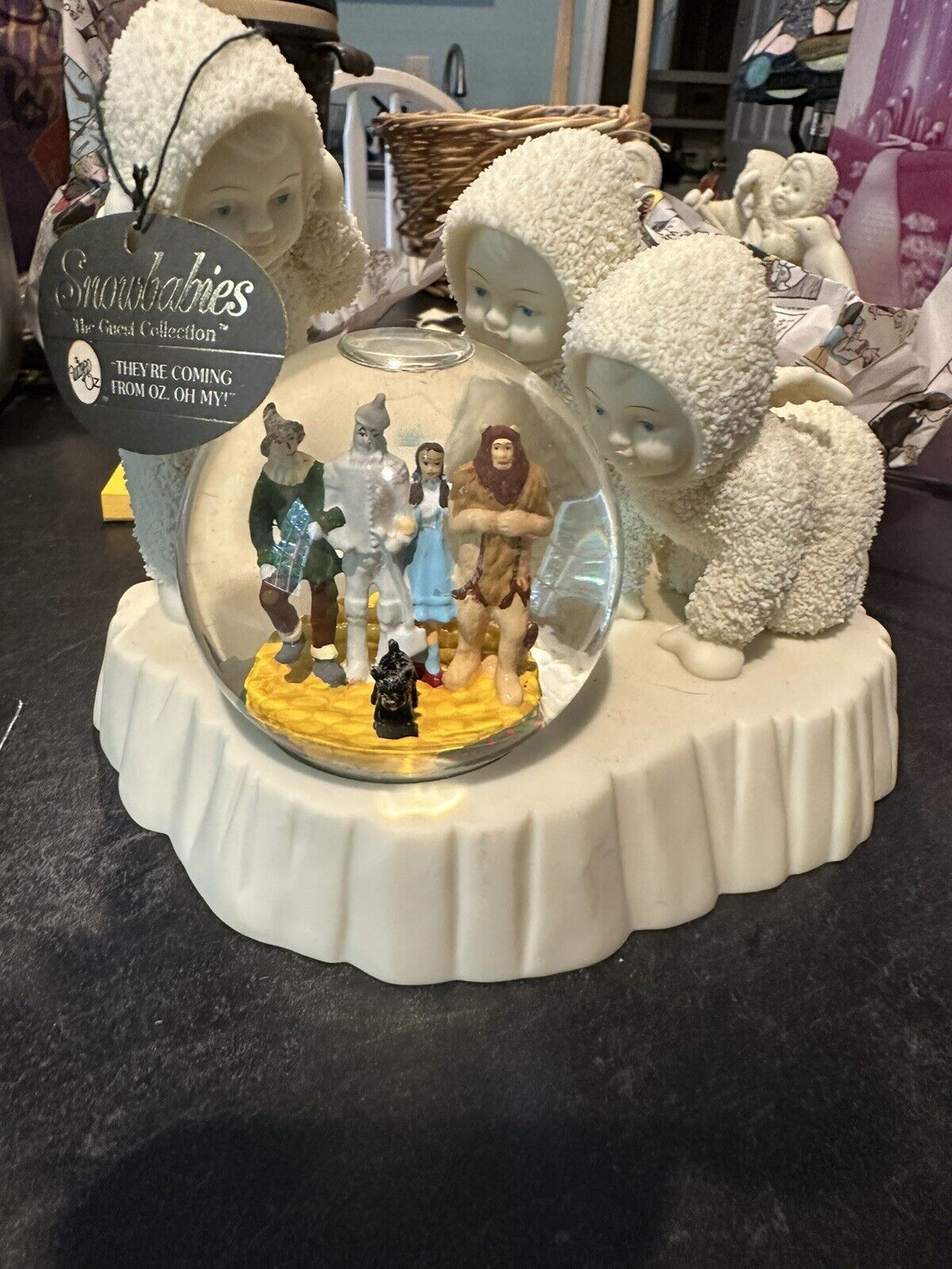 Rare Snowbabies Wizard of Oz Snowglobe They\'re Coming From Oz Depart 56 New 2008