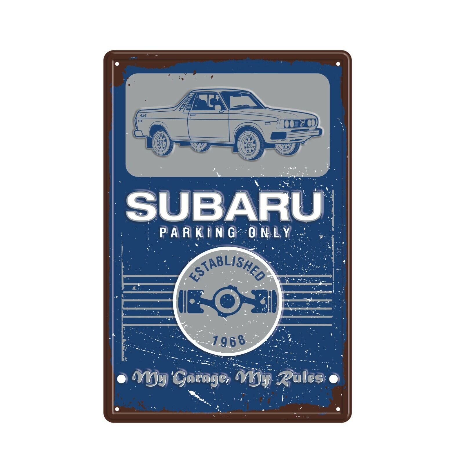 Genuine Subaru Vintage Garage Sign Impreza Legacy Wrx Sti Outback Forester Rally
