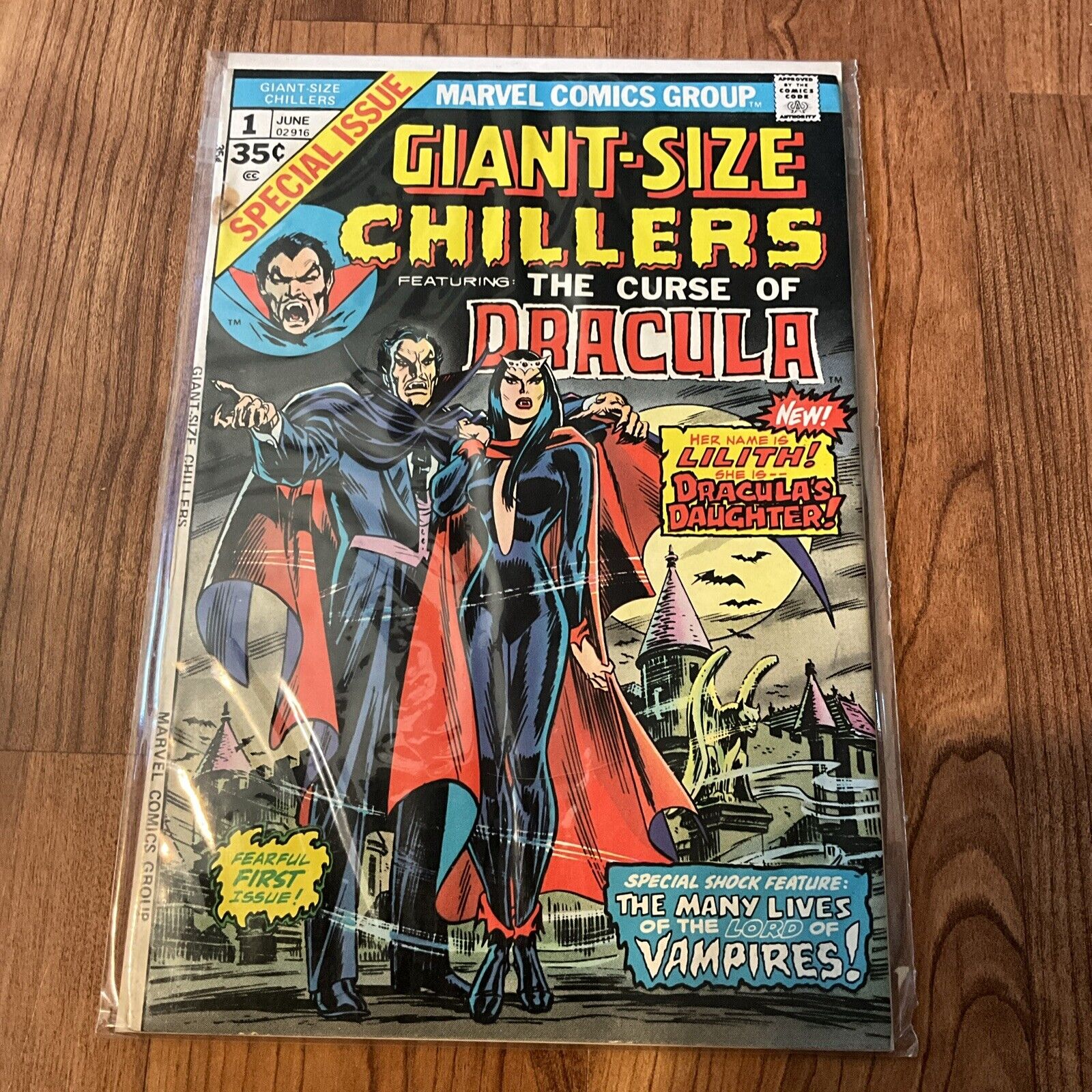 Marvel Comics GIANT SIZE CHILLERS #1 FIRST APPEARANCE OF LILITH 1974 DRACULA