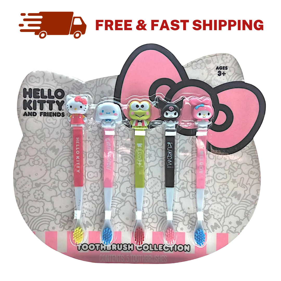 Brand New Hello Kitty And Friends ToothBrush Collection Set Of 5 - FAST SHIPPING