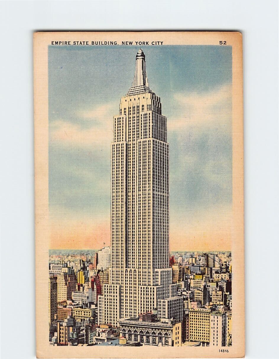 Postcard Empire State Building New York City New York USA