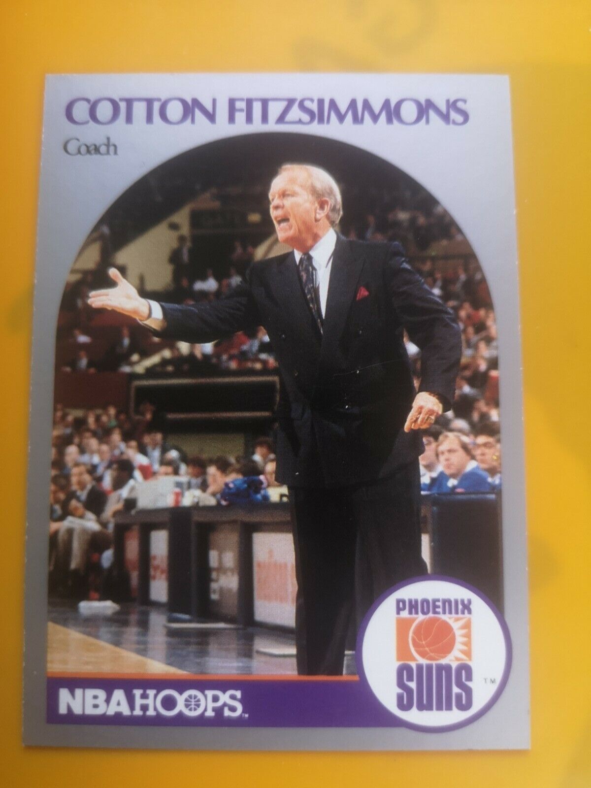 1990 Coach #325 Cotton Fitzsimmons Phoenix Suns NBA Hoops Trading Card