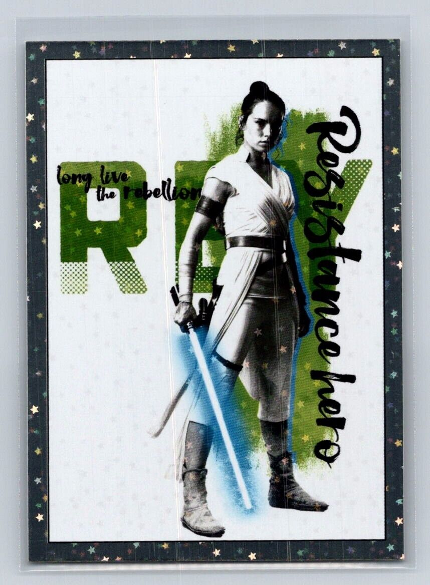 2019 Topps Star Wars Rise of Skywalker #RB-5 Rey Resistance Hero Silver Star SP