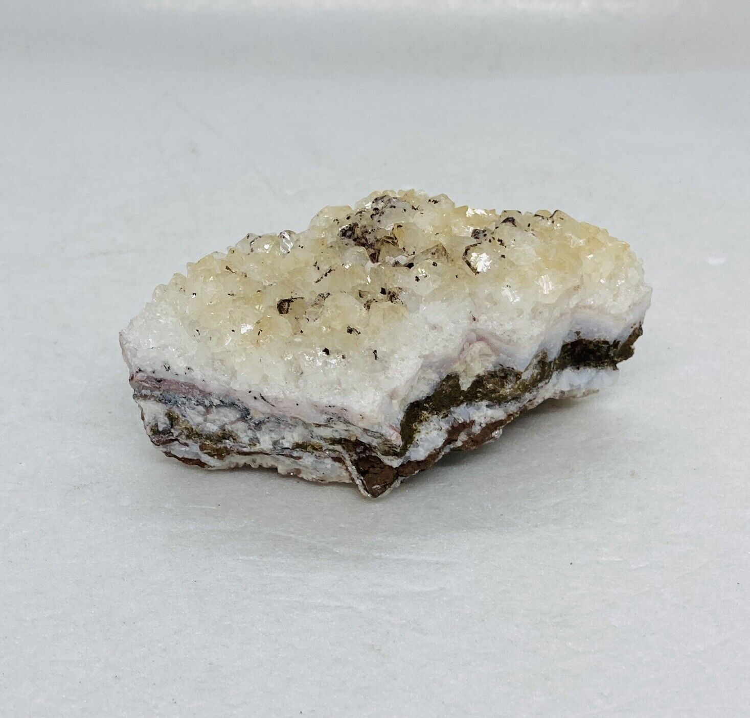 Vintage Amethyst Crystal Druzy Cluster Stone Rock 3.75” Paperweight Art Decor 21