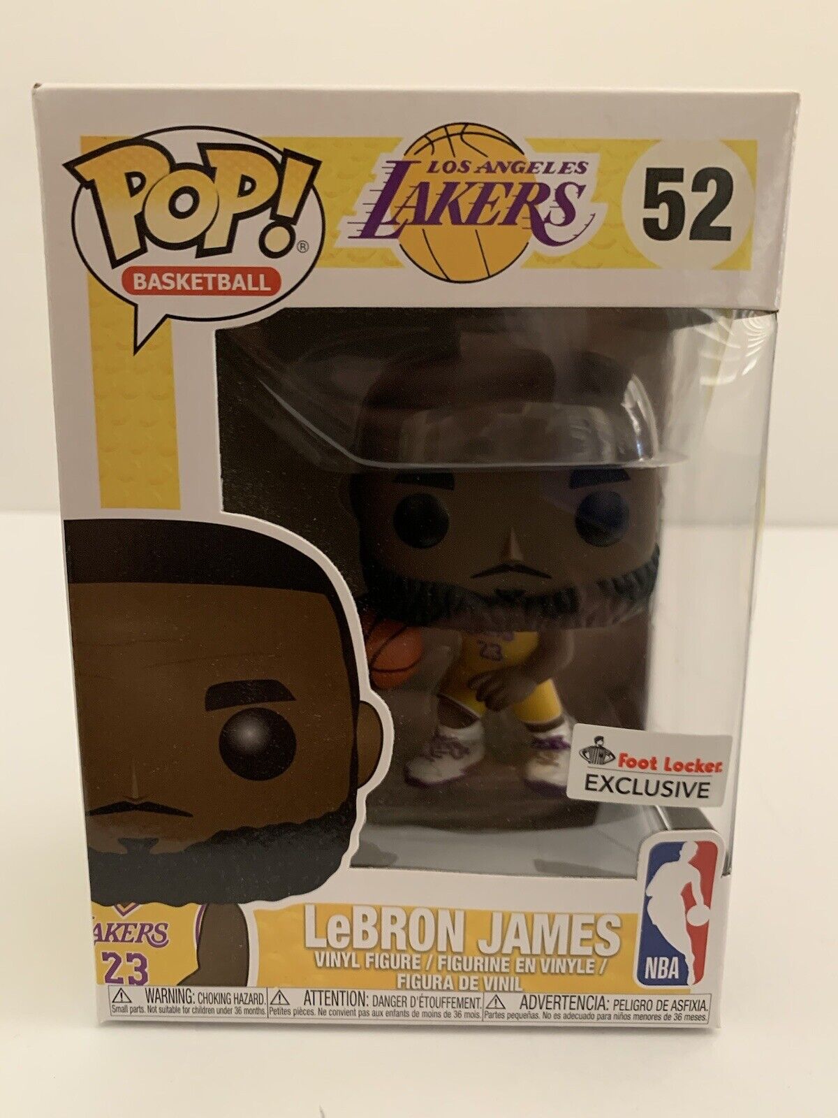 Funko POP Lebron James # 52 LA Lakers Yellow Jersey Foot Locker Exclusive