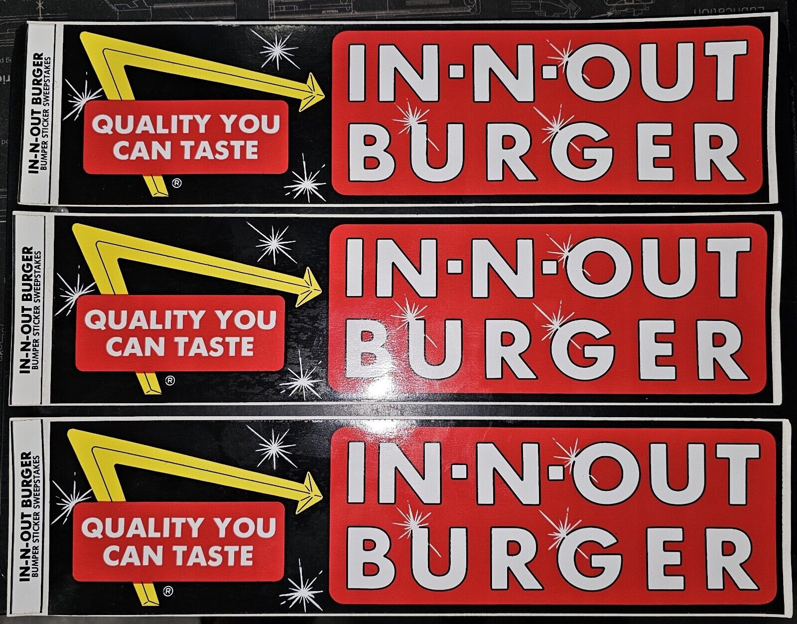 Vintage IN-N-OUT Burger Bumper sticker Pre 1990