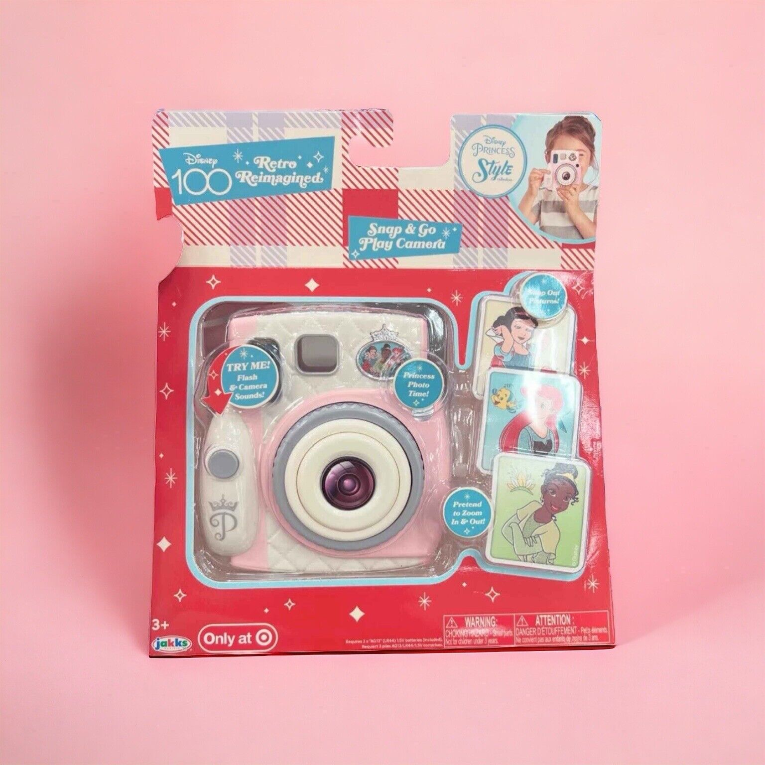 Disney 100 Princess Retro Reimagined Snap & Go Pretend Play Camera Target