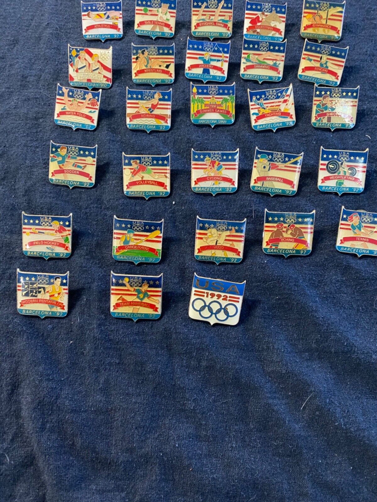 1992 Barcelona Summer Olympic pins 28 different sports