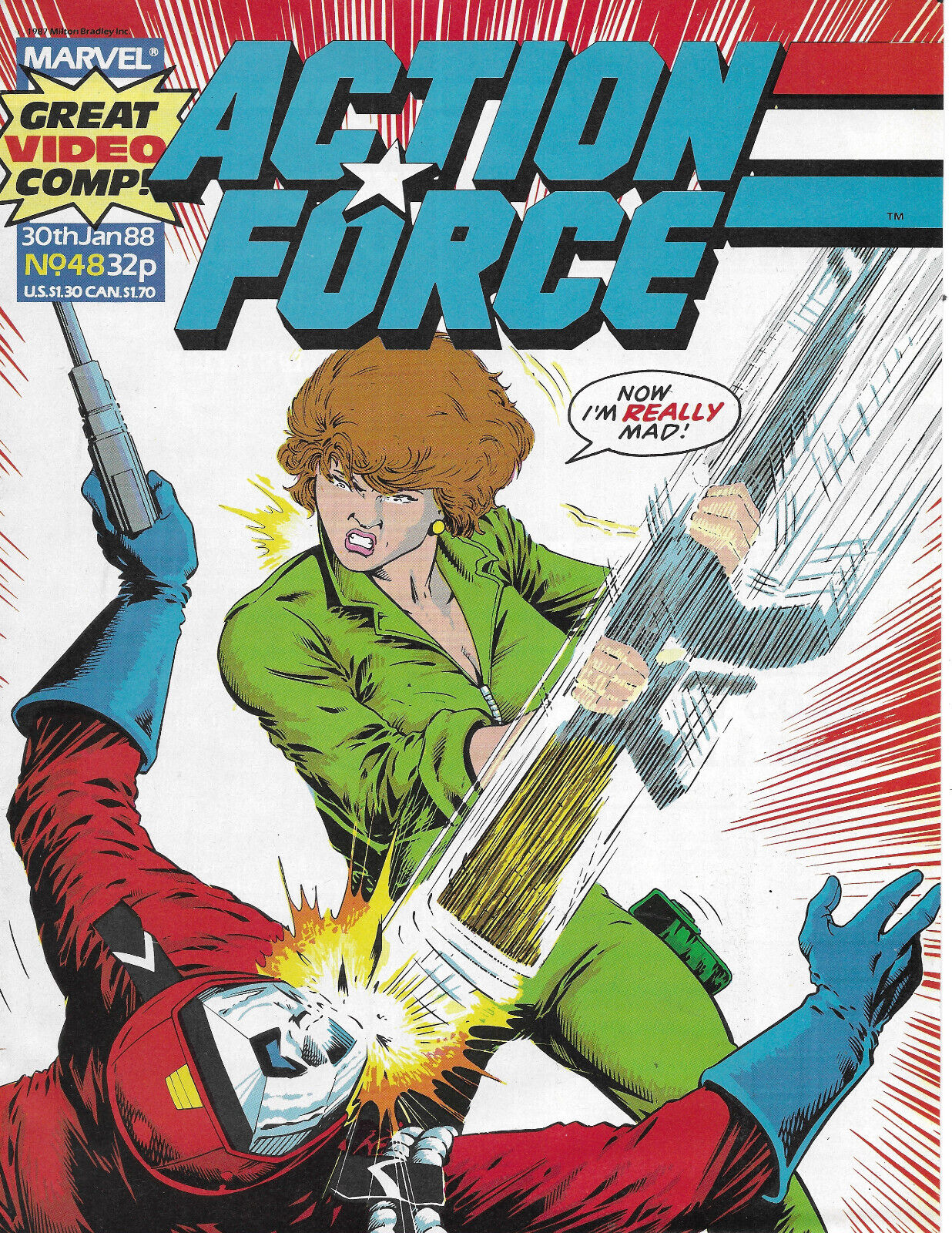 Action Force #48 Marvel UK G I Joe Tomax Xamot Cobra Lady Jaye Quick Kick Flint