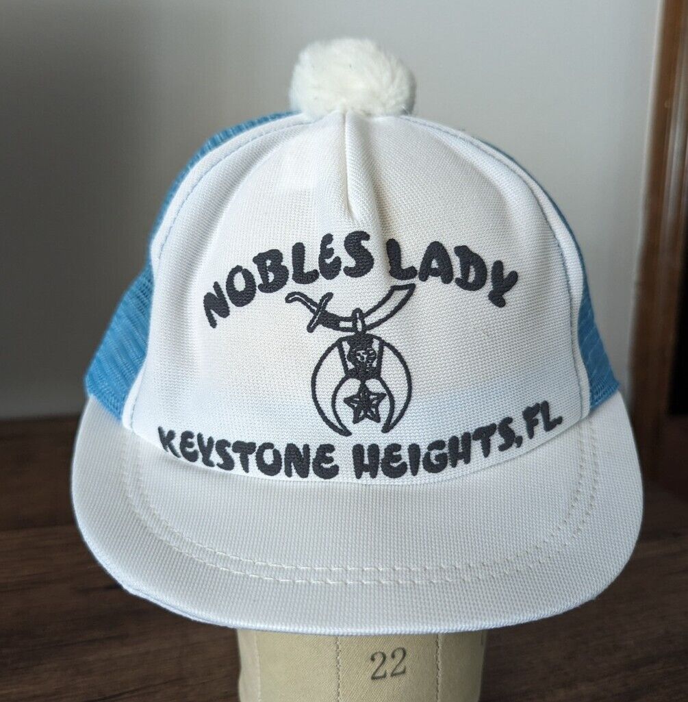 Vintage Shriners Hat Nobles Lady Keystone Heights Florida Noble Snapback Cap