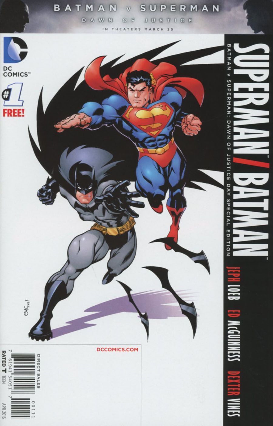 SUPERMAN BATMAN SPECIAL EDITION 1 RARE GIVEAWAY PROMO NM DAWN OF JUSTICE MOVIE