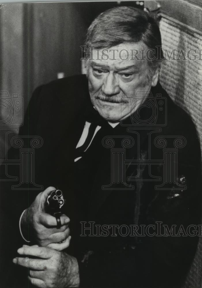 1976 Press Photo John Wayne stars in The Shootist. - spp14926