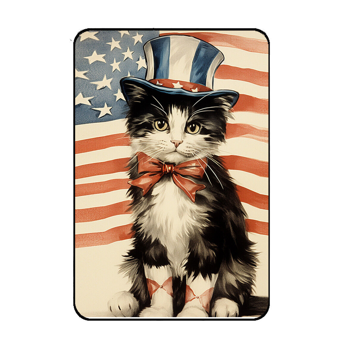 Patriotic Tuxedo Cat Magnet Fridge Dishwasher Locker Magnet 3