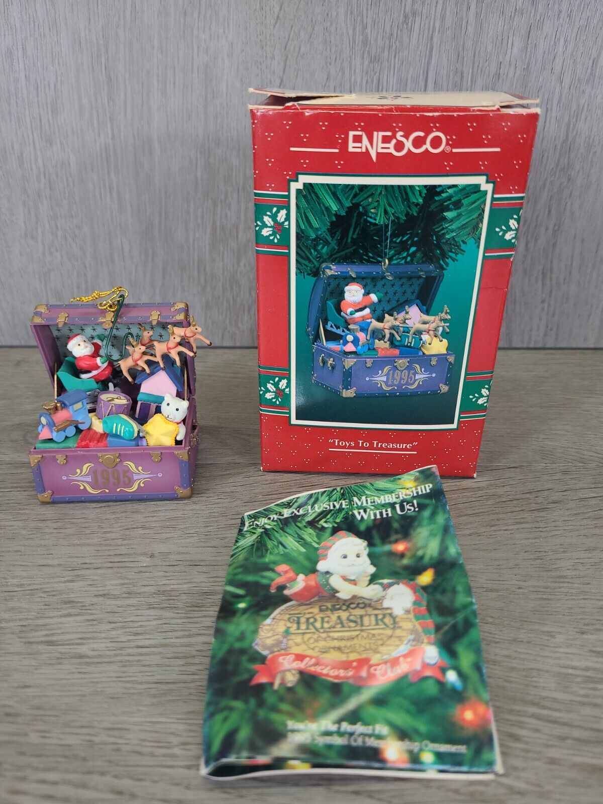 ENESCO 1995 Toys to Treasure 5th in Toy Chest Treasures series Xmas Ornament