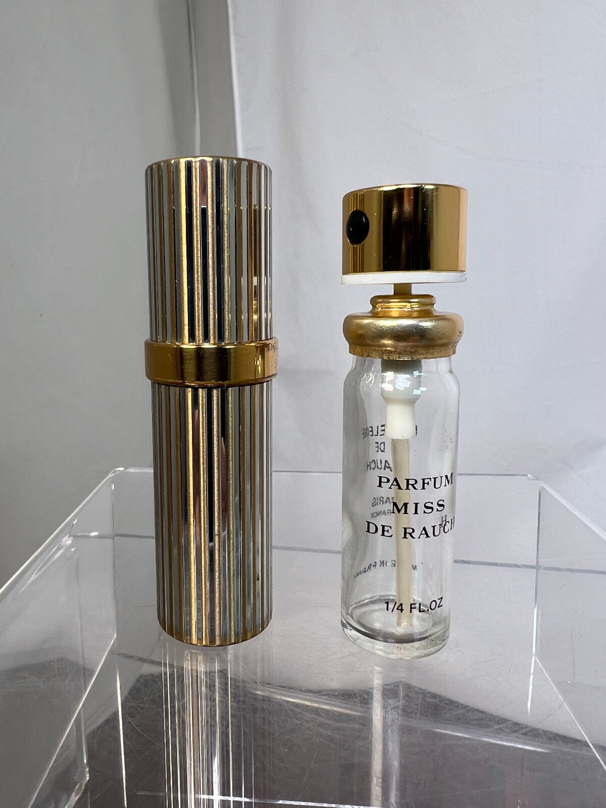 Vintage Miss De Rauch De Parfum Spray Holder Container 1/4 Fl. Oz. Empty