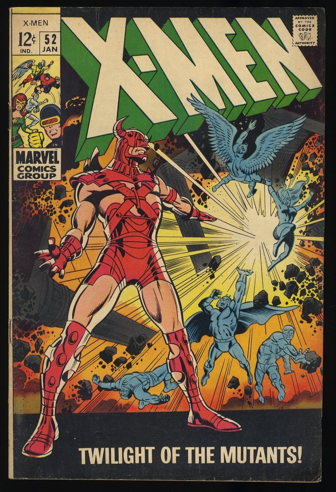 X-Men #52 FN- 5.5 1st full Eric the Red Twilight of the Mutants Marvel 1969