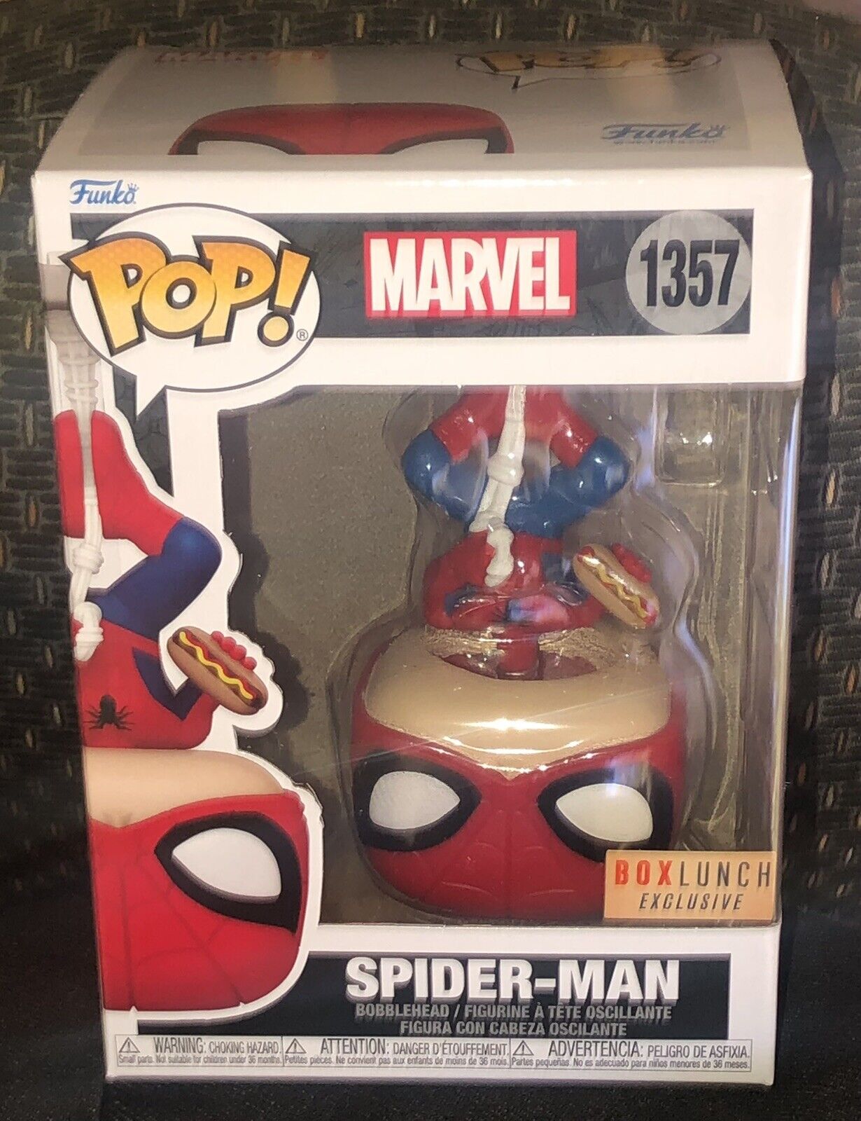 Funko Pop Marvel #1357 Spider-Man with Hot Dog Box Lunch Exclusive