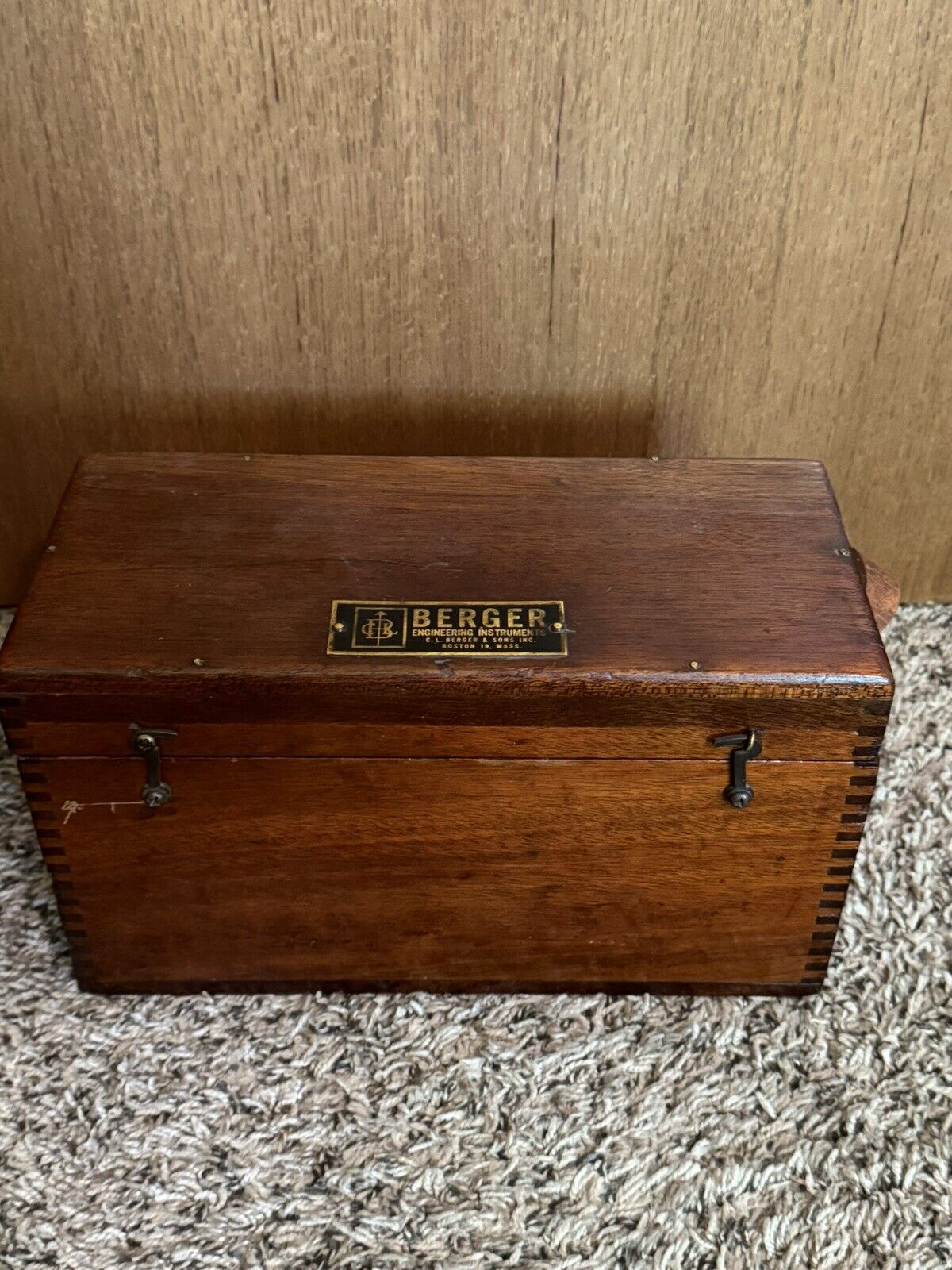 CL Berger And Sons Transit Level Vintage With Mahogany Box 