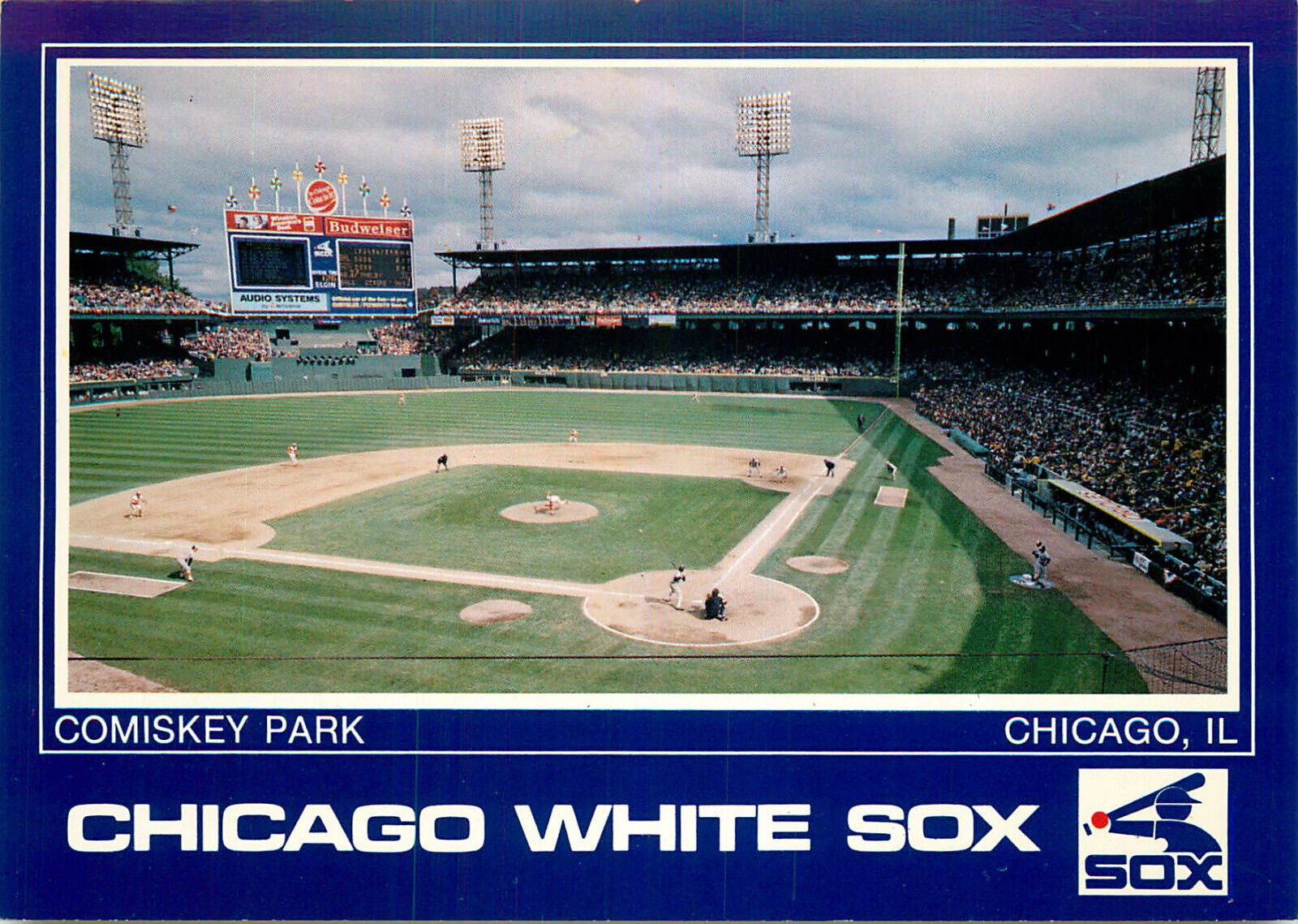 Postcard Chicago White Sox at Comiskey Park in Chicago Illinois, IL