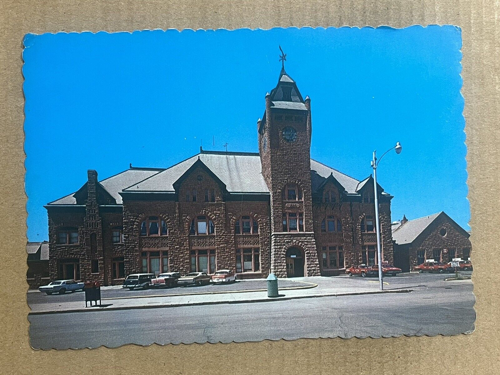 Postcard Pueblo CO Colorado Union Depot Railroad Train Station Vintage PC