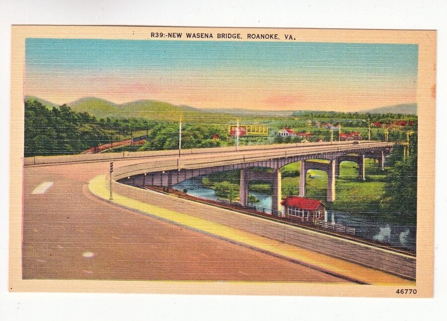 Postcard: New Wasena Bridge, Roanok, VA
