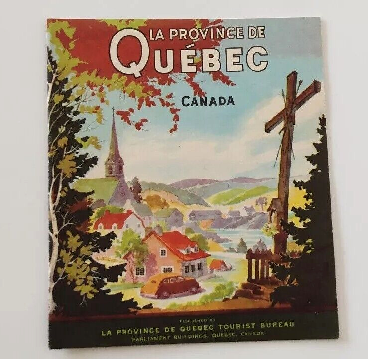 VINTAGE 1940\'S QUEBEC CANADA TOURIST TRAVEL GUIDE BOOK NICE LITHO COVERS