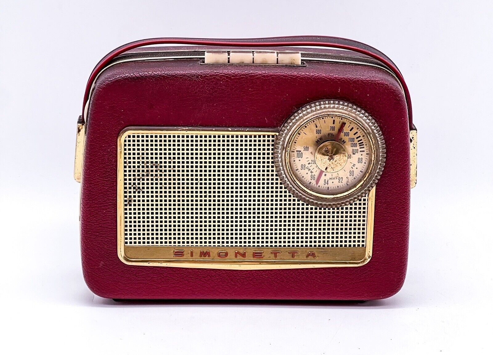 Vintage Simonetta Transistor Radio Suitcase Radio 60s Radio Retro | Red