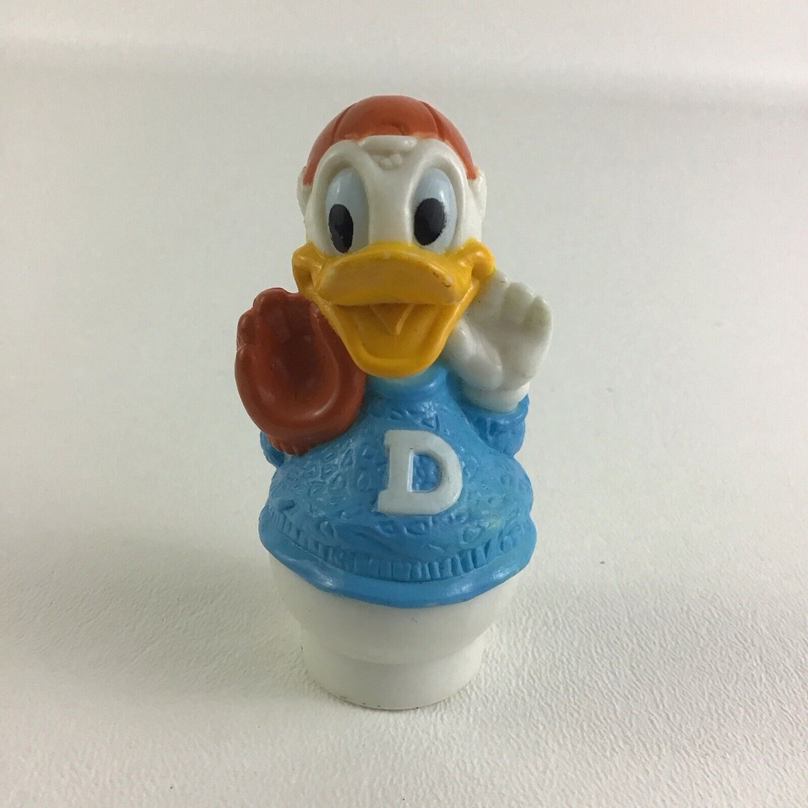 Disney Donald Duck Day At The Ball Park Baseball Player Figure Vintage Arco Toy