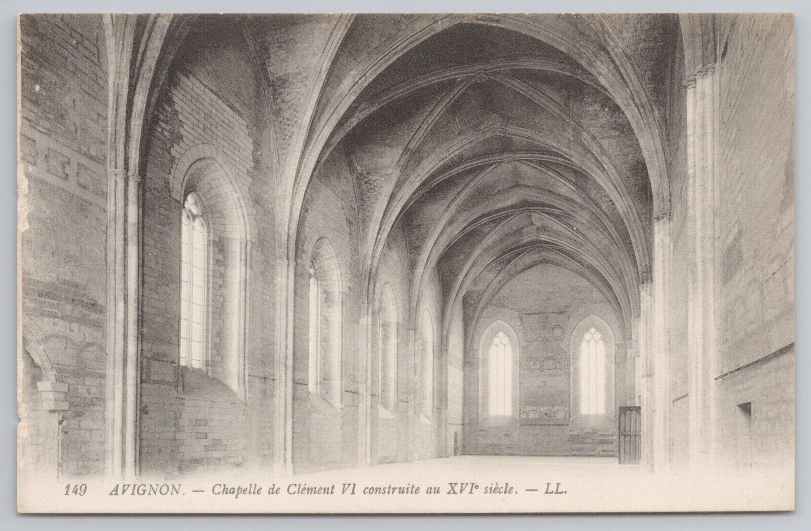 Avignon France Chapelle Clement VI 14th Century Interior View Vintage Postcard