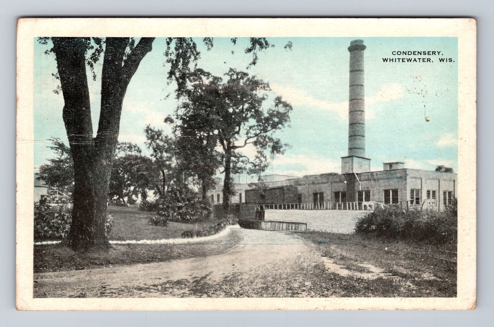 Whitewater WI-Wisconsin, Condensery, Antique, Vintage c1950 Postcard