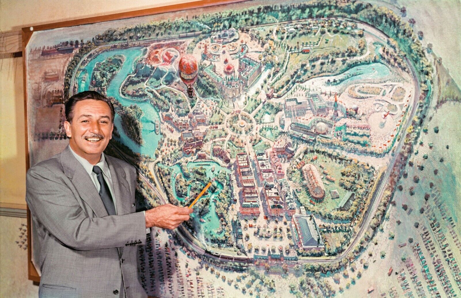 Walt Disney Disneyland 1954 Map Seen On Tv Print Poster