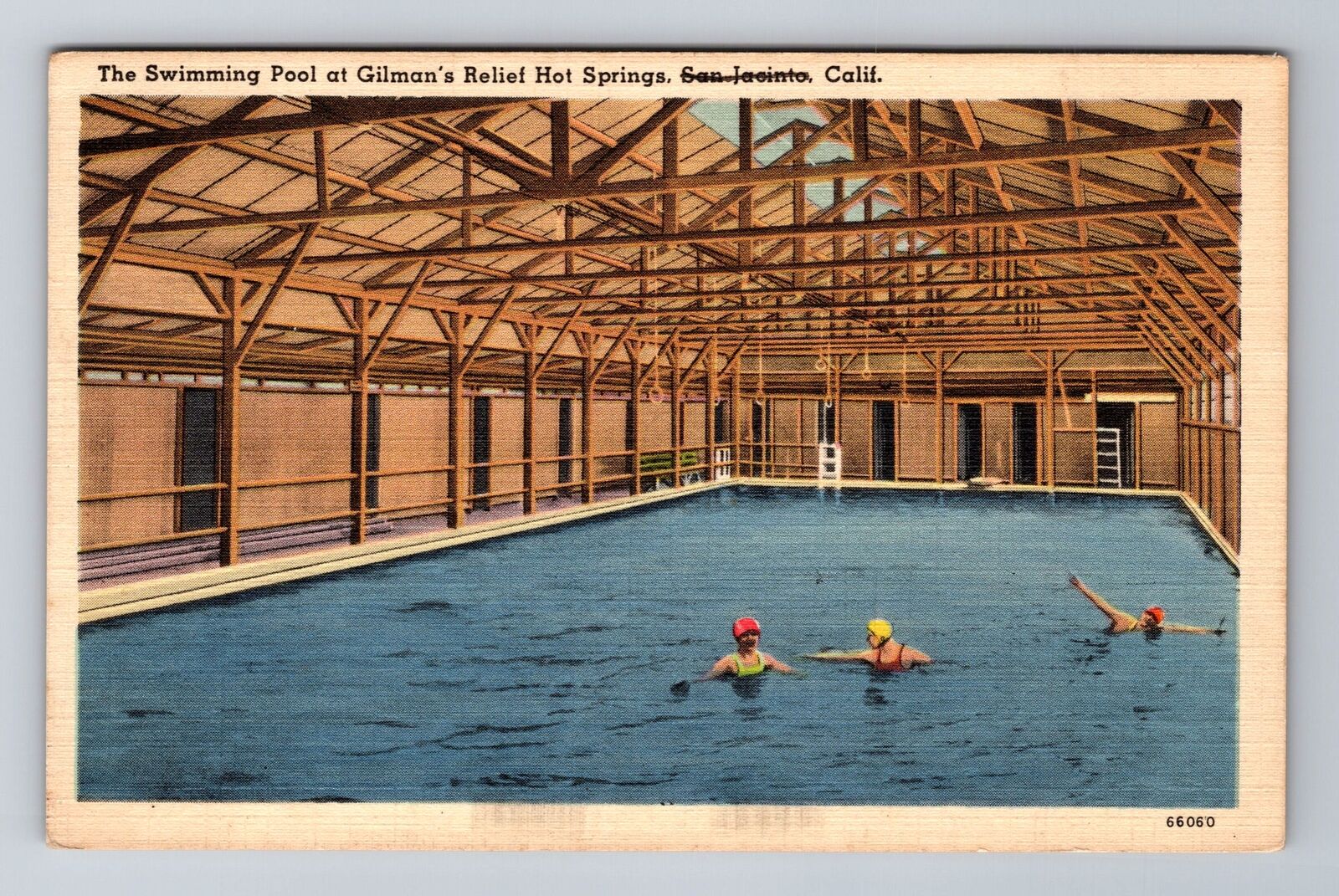 San Jacinto CA-California, Gilman\'s Relief Hot Springs, Vintage Postcard