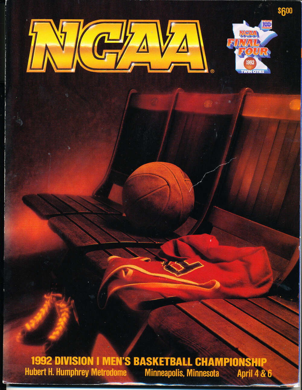 1992 ncaa Mens Basketball Championship program bx11
