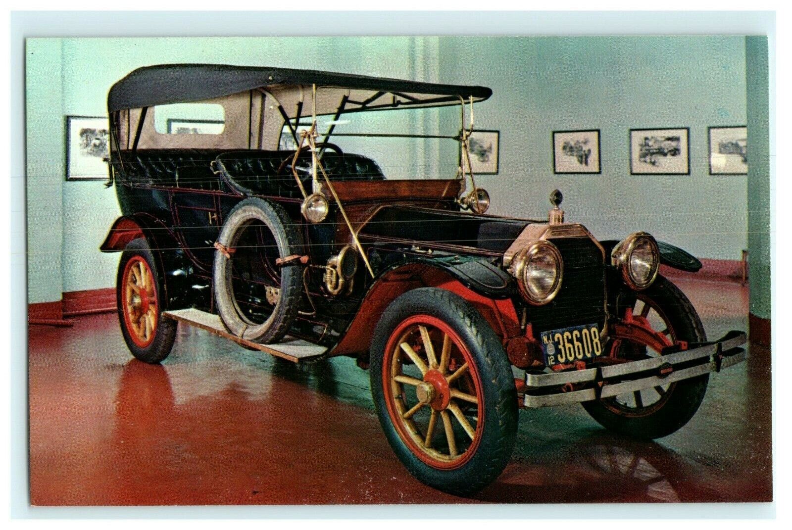 1912 Peerless 7 Pass Touring Car Automobile Vintage Postcard