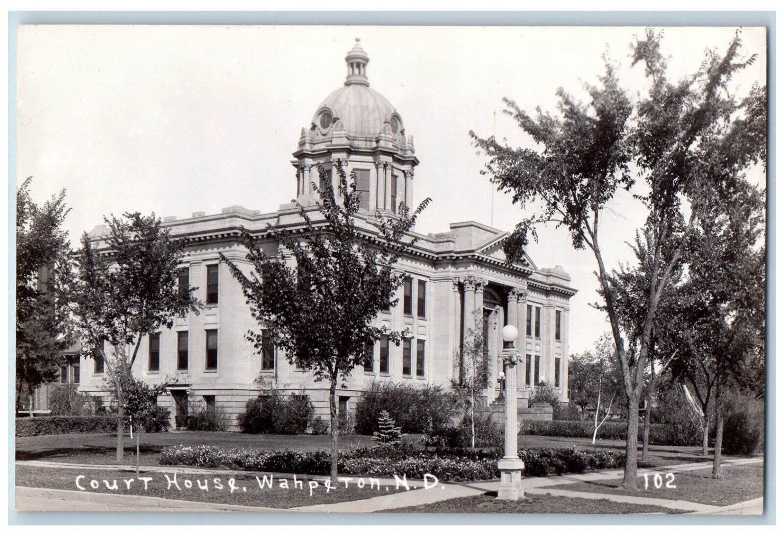 Wahpeton North Dakota ND Postcard Court House c1905 RPPC Photo Antique