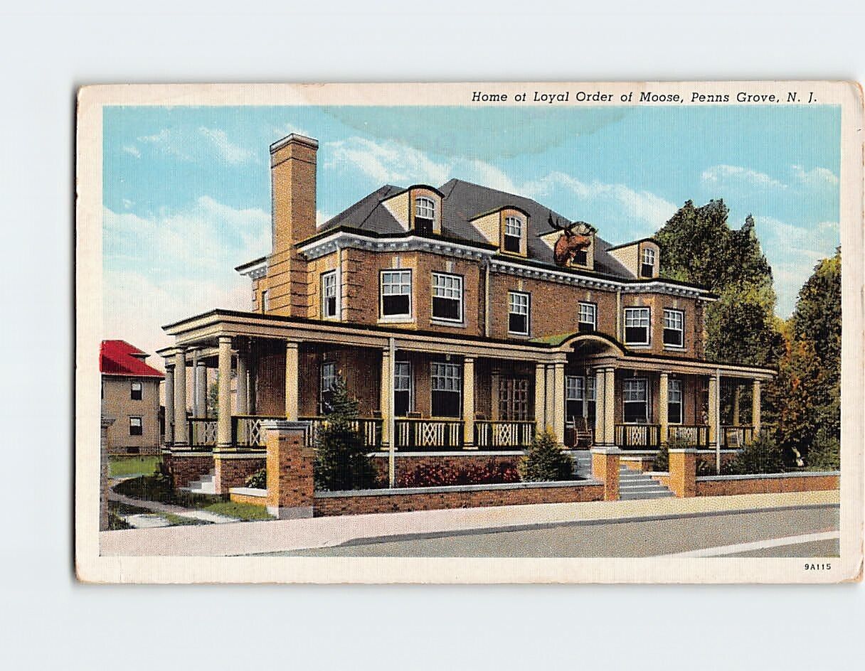 Postcard Home of Loyal order of Moose Penns Grove New Jersey USA