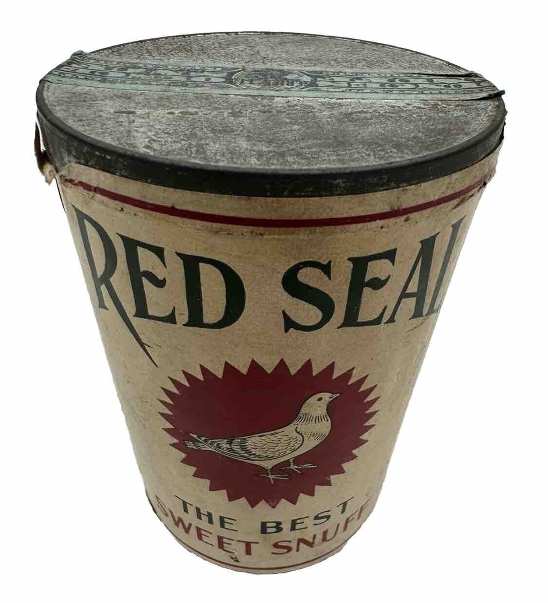 Vintage Snuff Jar Red Seal Never Opened Full