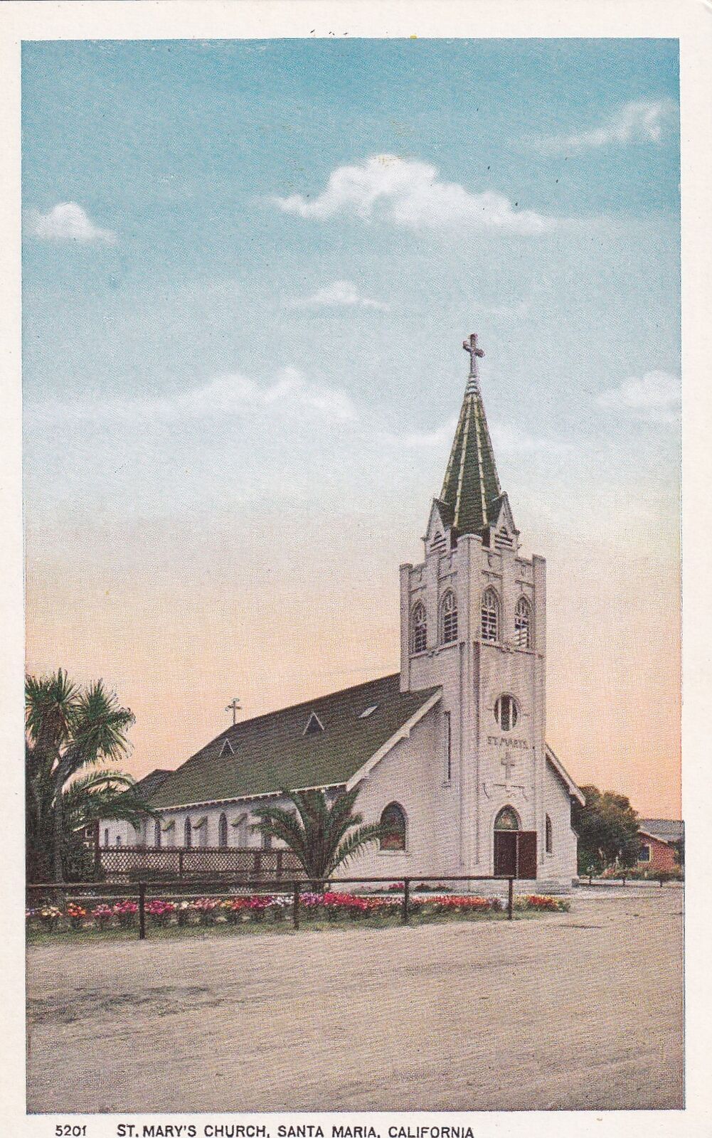 St. Mary\'s Church Santa Maria California CA Postcard B18