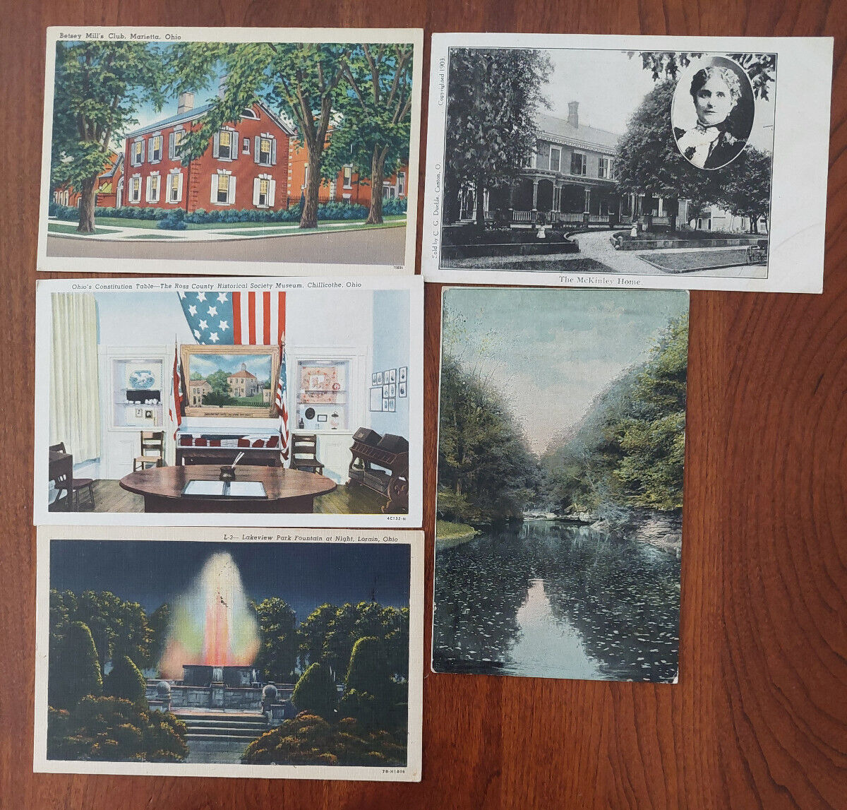 5 vintage postcards lot (early-mid 1900\'s); Ohio OH Scenes