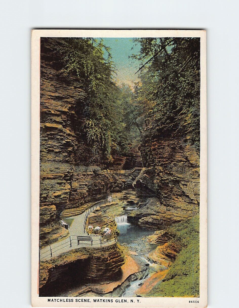 Postcard Matchless Scene, Watkins Glen, New York