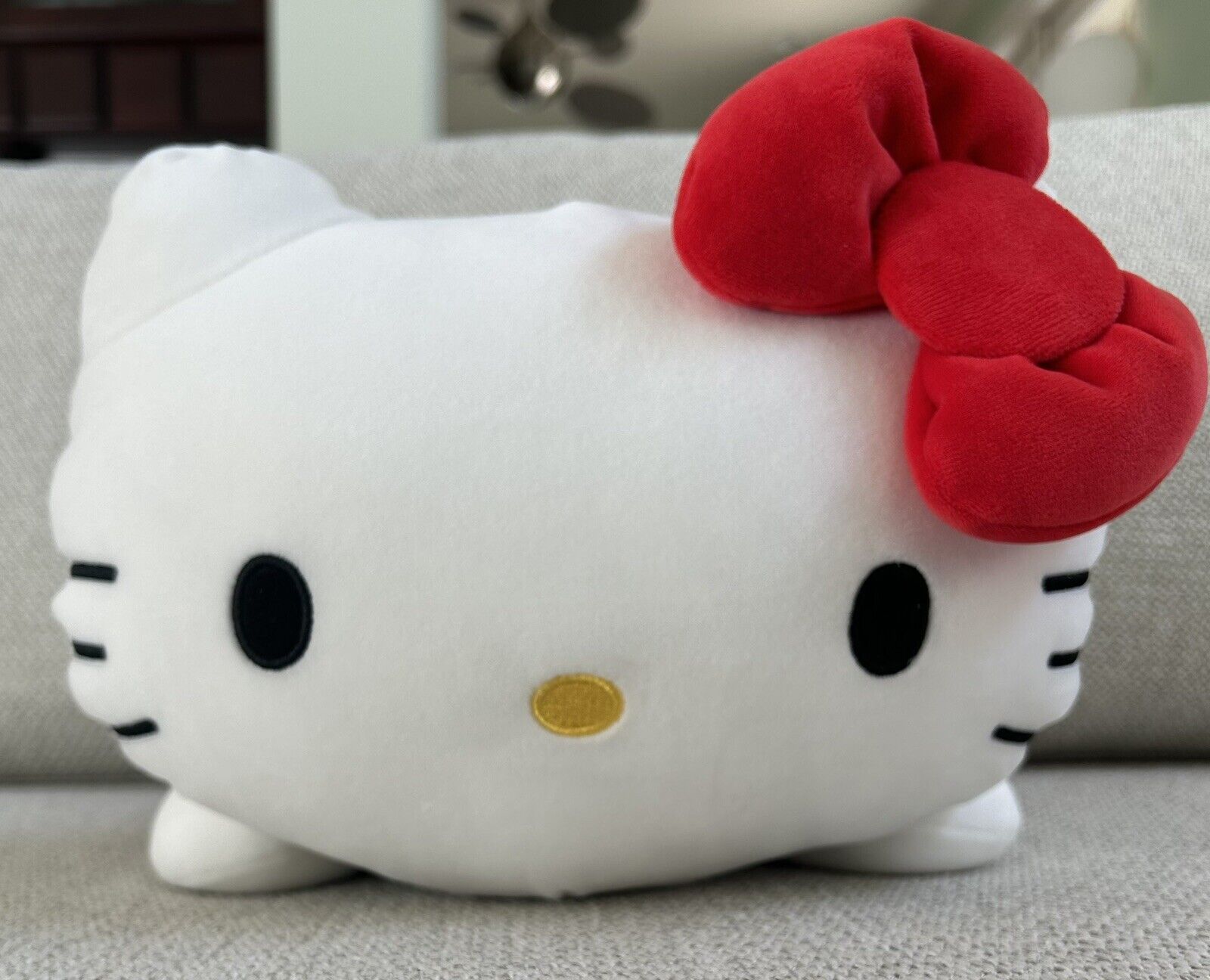 Special Rare Large Sanrio Hello Kitty 14” Laying Down Soft Plush Stuffed Toy NWT