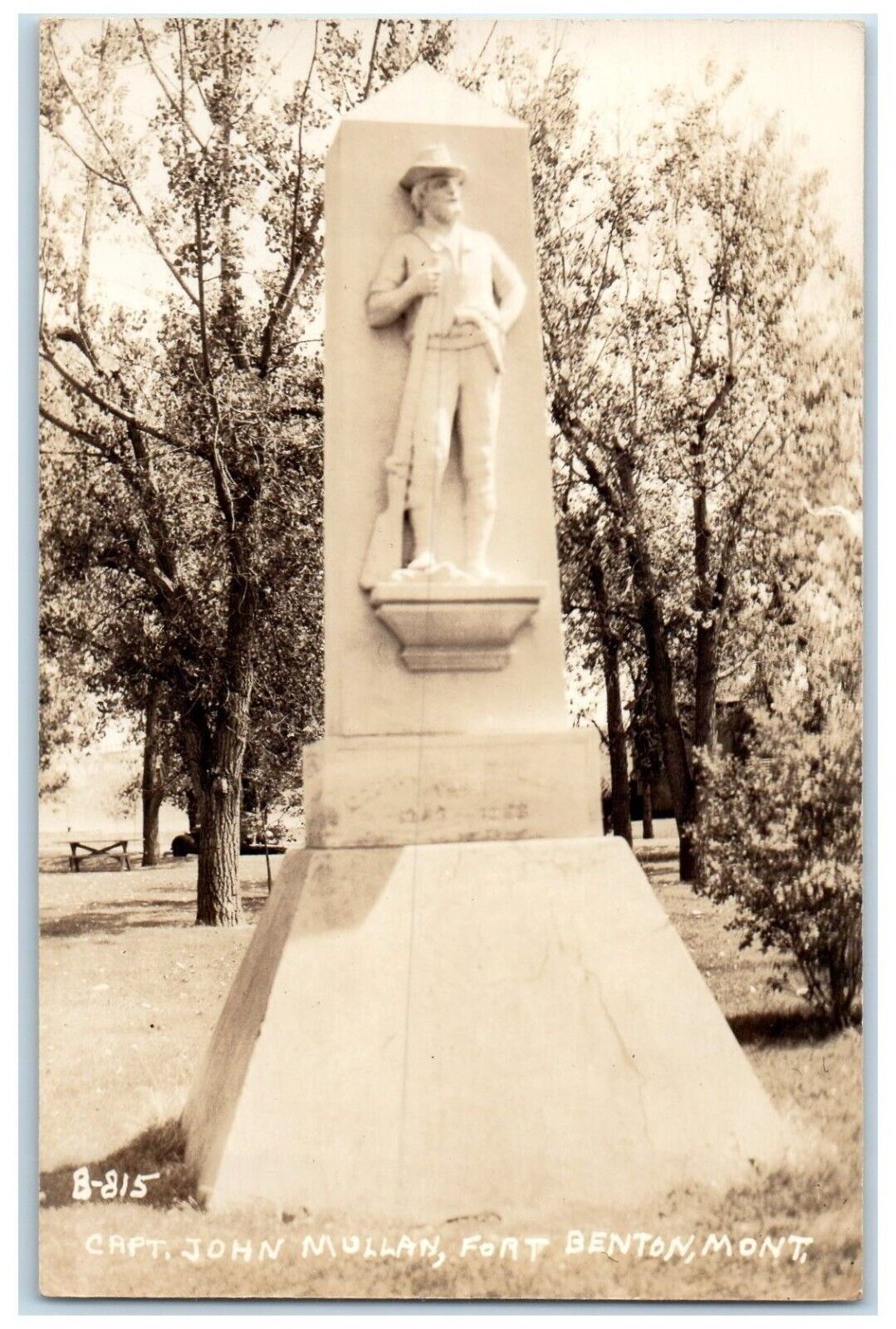 c1910's Capt. John Mullan Fort Benton Montana MT RPPC Photo Antique Postcard
