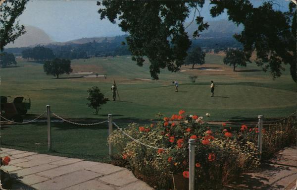 Ojai Valley Inn and Country Club-View from Patio overlooking Golf Course,CA